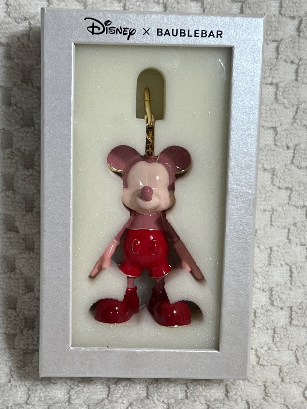 Disney x BaubleBar Red Pink Mickey Charm